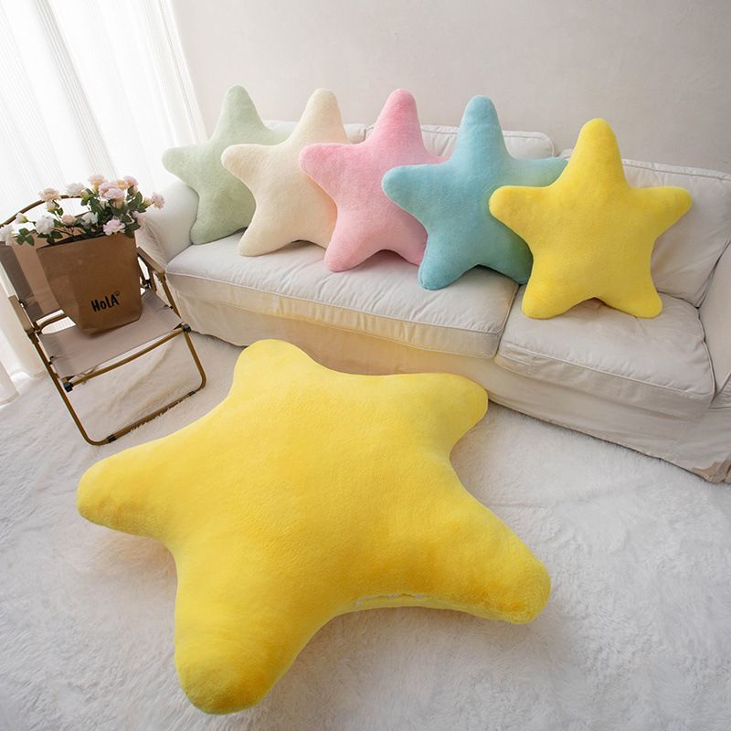 Plüsch Fünfzackigen Stern Plüsch Sofa Kissen Boden Matte Bay Fenster Sitzkissen_voghion.com