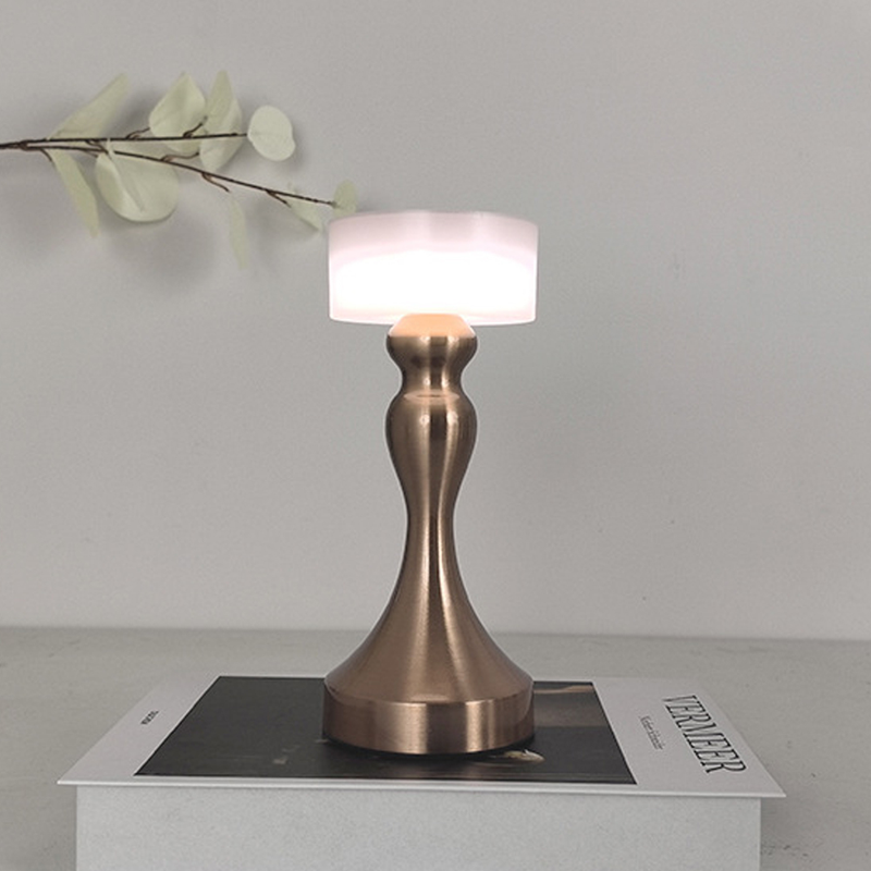 Candeeiro de mesa de bar recarregável quarto cabeceira luz noturna toque criativo LED luz de mesa_voghion.com