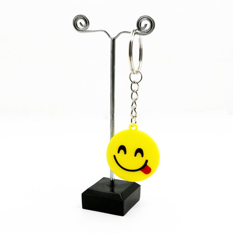 Expression nøglering Q søde udtryk serie emoji udtryk PVC nøglering taske vedhæng bil nøglering engros_voghion.com