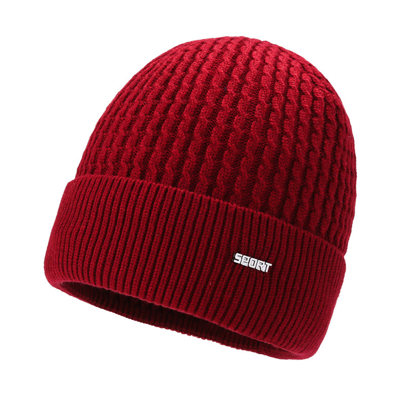 Φθινοπωρινό και χειμώνα νέο μάλλινο καπέλο εξωτερικού χώρου ζεστό κρύο προστατευτικό αυτιών ζεστό ανδρικό ποδηλατικό αντιανεμικό χοντρό πλεκτό καπέλο_voghion.com