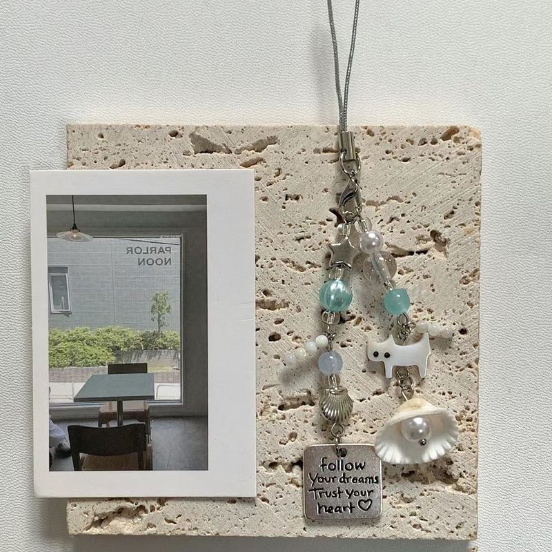 Novel Design, Summer Fresh Cat Shell Pendant, Cell Phone Chain, Key Chain, Camera Chain Gifts_voghion.com