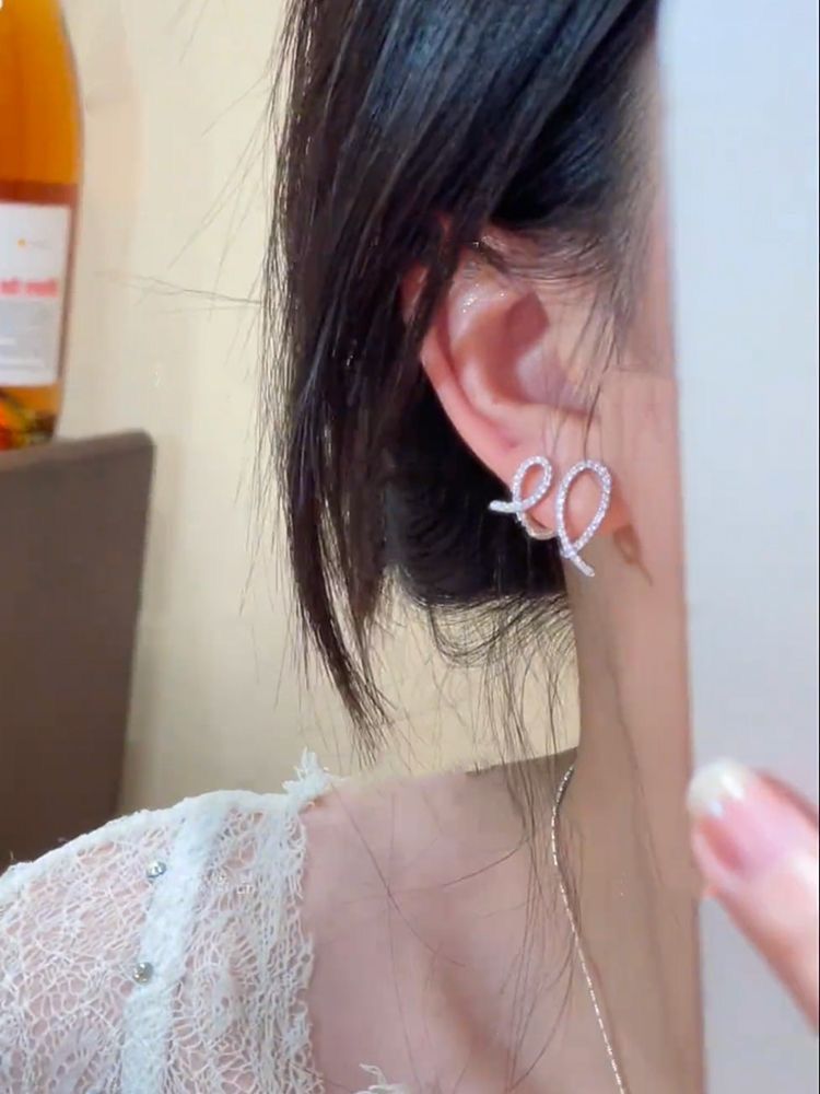 Bursting Full Diamond Cross Stud Earrings Women's 2025 New Exquisite High-end Earrings Niche Design Unique Earrings_voghion.com