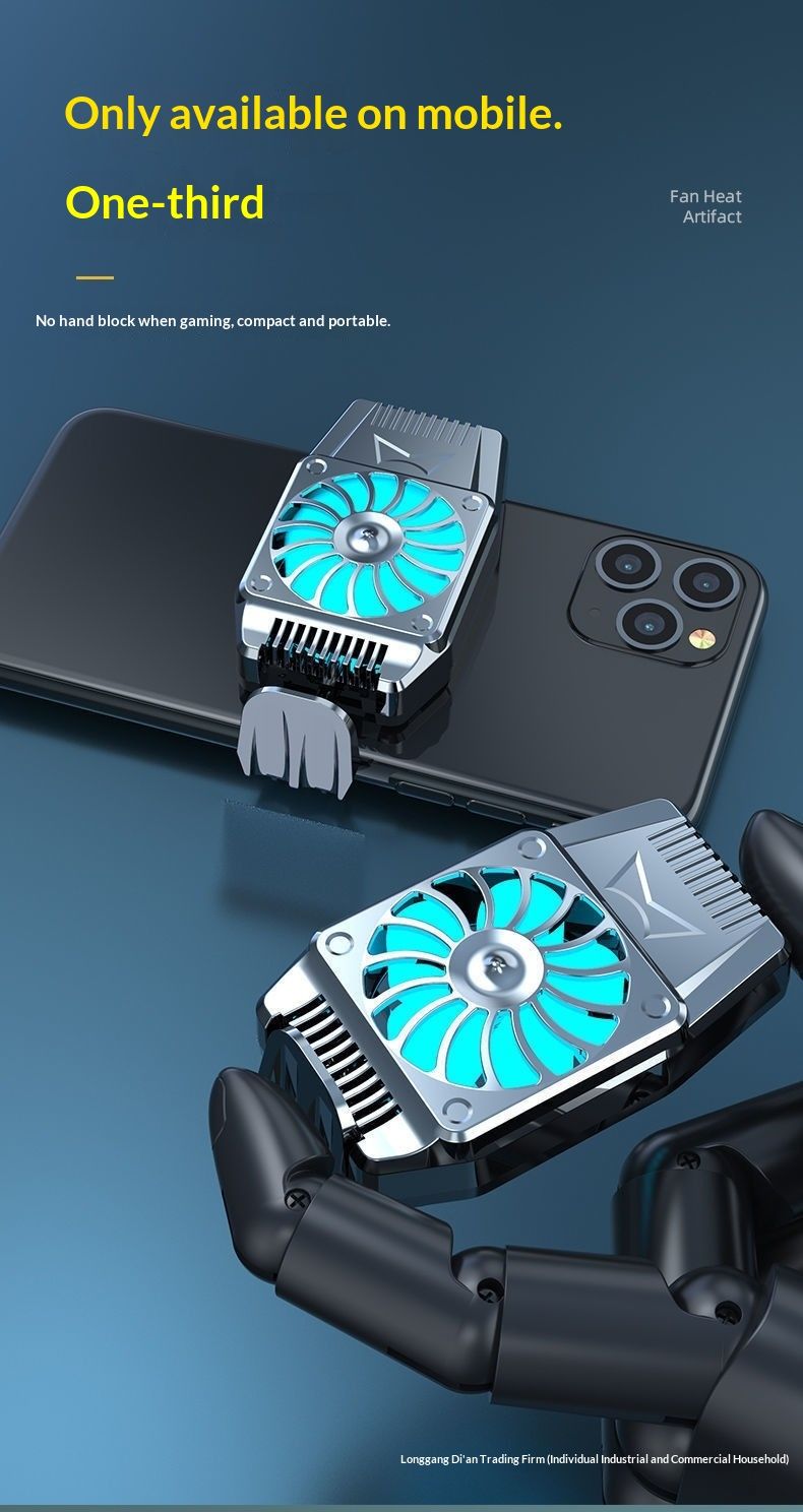 Digitex New Model Phone Cooler Semiconductor Artifact Air Cooling Charging Ultra Quiet Noiseless Clip-on Back Clip Fan_voghion.com