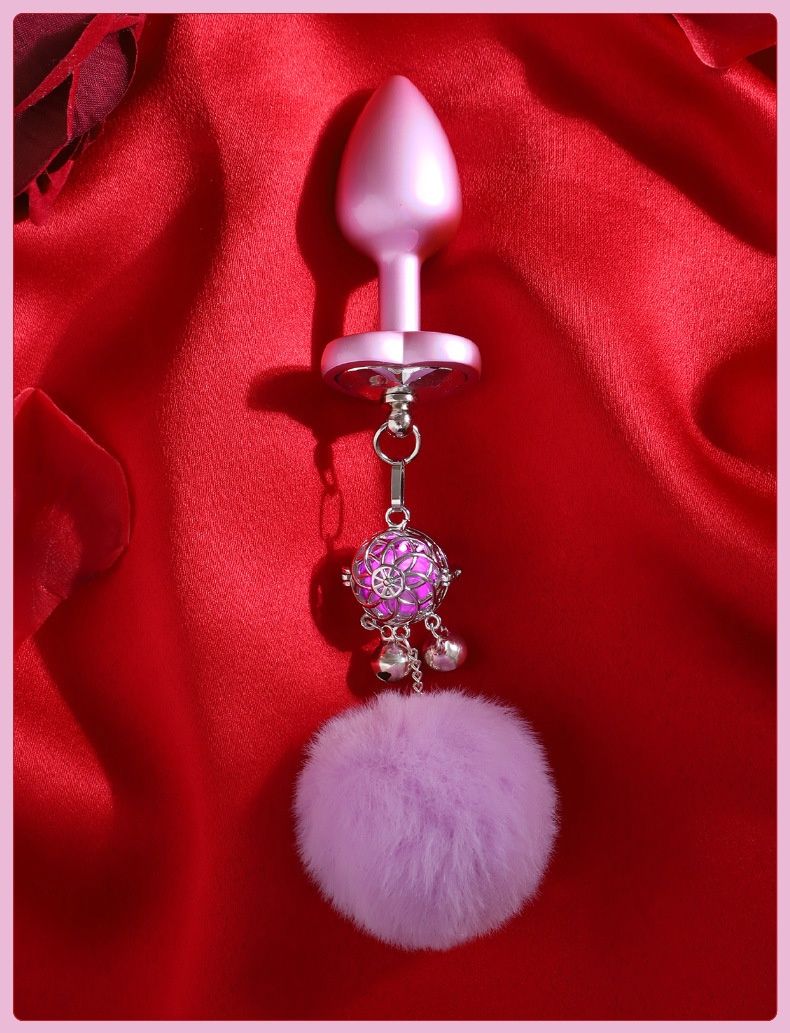 LuvBox LoveRing Love Ring Back Court Plug anale indossabile a forma di coda di coniglio con luce e campanello, staccabile, di piccole dimensioni, erotico SM_voghion.com