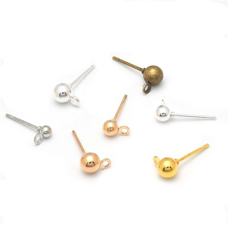 Orecchini Jin Kang Nai Xin, perline, 3/4/5 mm, anello 1,5 mm, 50 pezzi_voghion.com