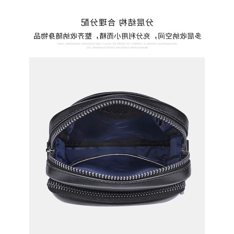Genuine Crossbody Handheld Briefcase, Business Single Shoulder Bag, Small Vertical Leather Bag For Men, Trendy_voghion.com