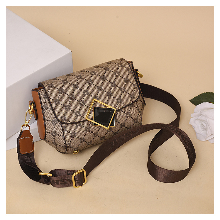French niche esign women's 2024 new light luxury fashion printe small square versatile one shouler crossboy bag_voghion.com