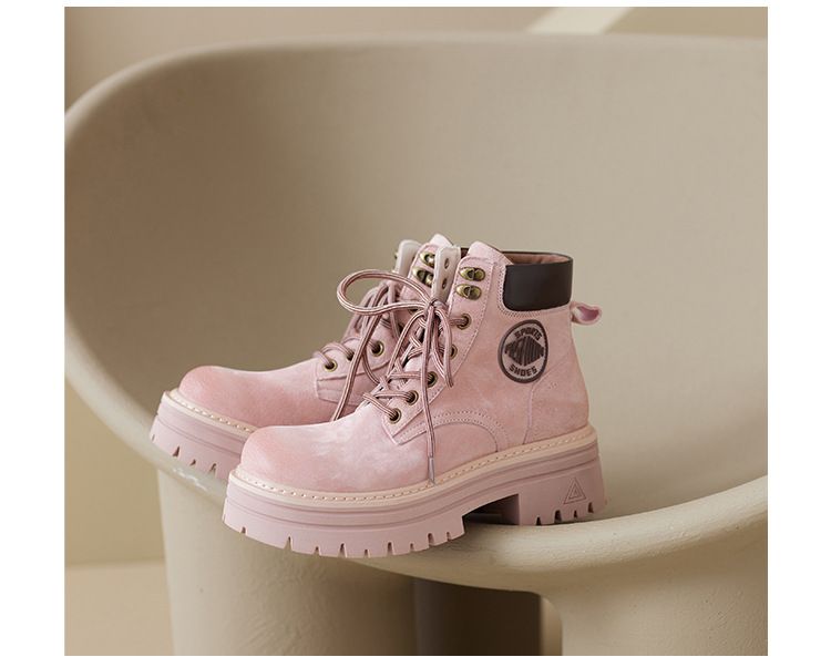 White Deer Same Style 2024 Martin For Women, New Autumn Outdoor Hiking Climbing Yellow B, First Layer Pigskin Work_voghion.com