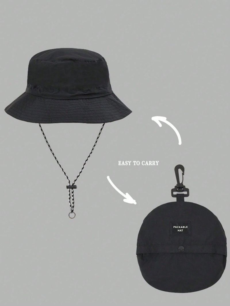 1 cappello da pescatore leggero, impermeabile, antivento, con coulisse, regolabile, a tesa larga, con protezione solare e asciugatura rapida._voghion.com