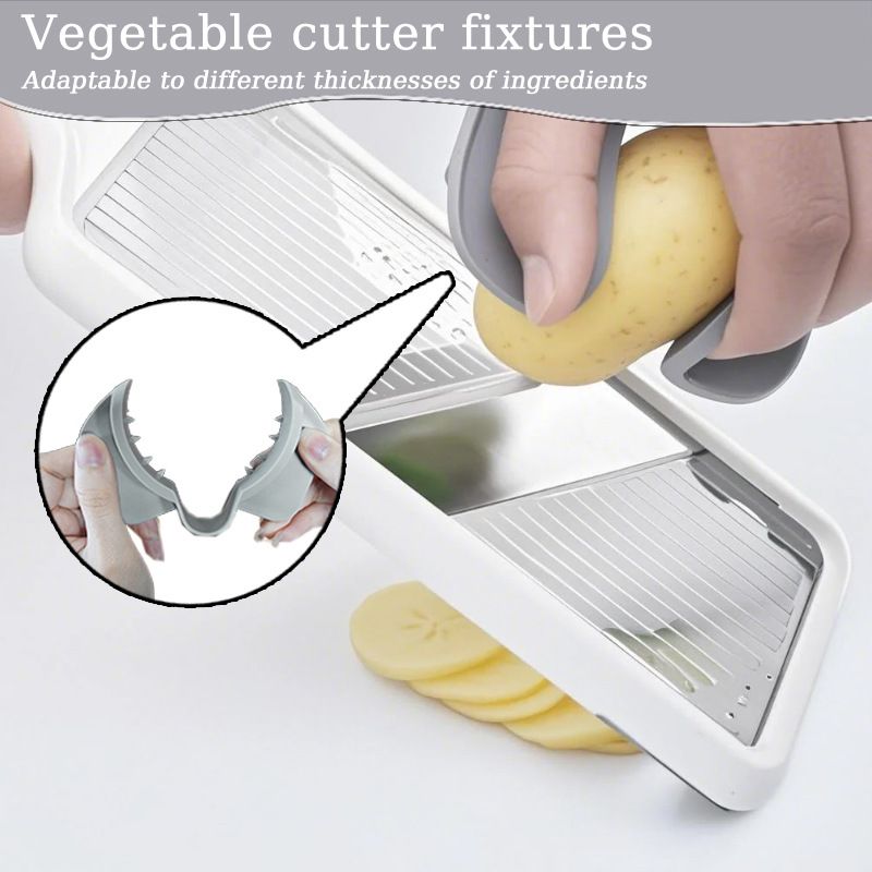 New Vegetable Cutter Slicing Safety Hand Guard Non-Slip Handle Kitchen Tool Clip_voghion.com