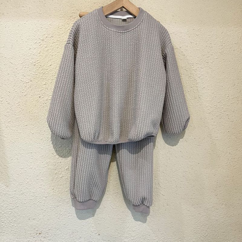 Traje de otoño para niños Prendas de punto para niñas Sudadera con capucha deportiva para niños Ropa de bebé de ocio para primavera y otoño_voghion.com