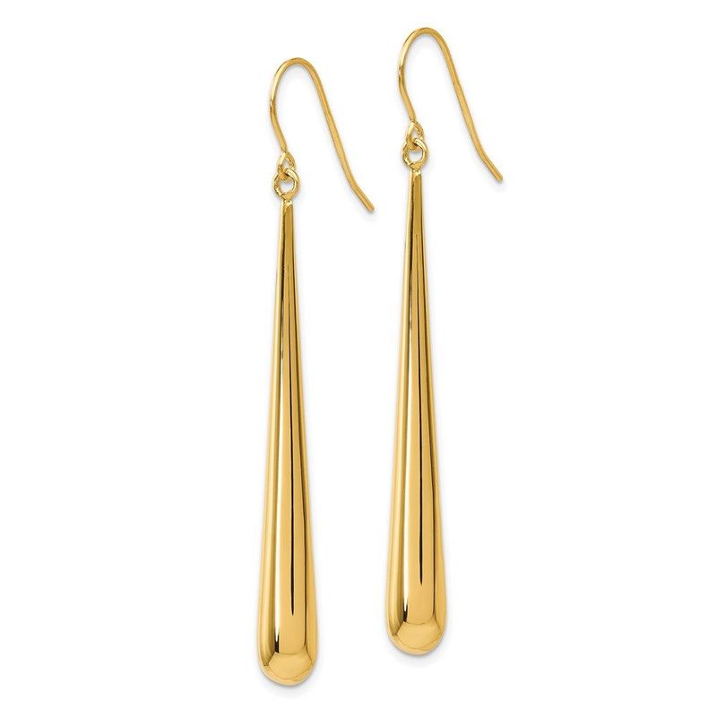 14K Polished Shepherd Hook Earrings_voghion.com