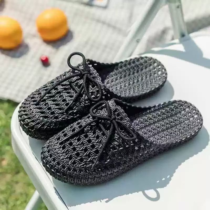 Damen Sommer Weiche Sohle Rutschfeste Vielseitige Strandsandalen Wasserdicht Flache Lässige Outdoor-Clogs Mit Geschlossener Zehenpartie Für Damen_voghion.com