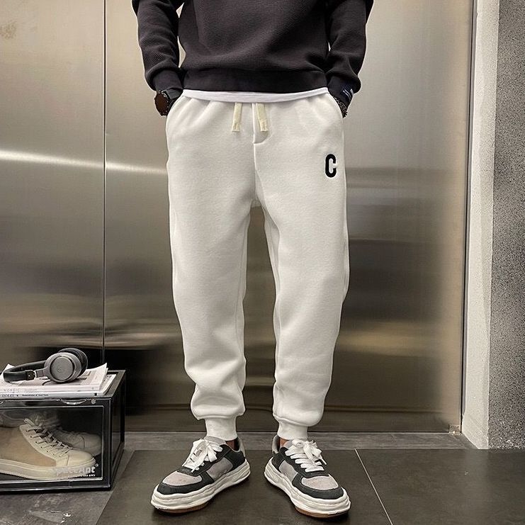 Herrenbekleidung Waren Herbst neue Freizeithosen Herrenmarke bestickte C-Buchstaben-Jogginghose lose vielseitige schmal geschnittene Sporthose_voghion.com