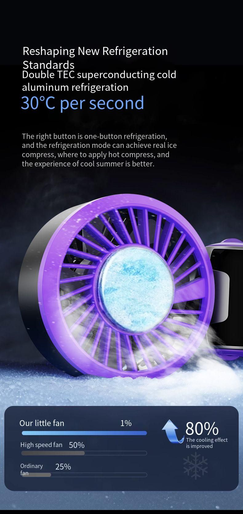 Nuovo mini ventilatore elettrico USB pieghevole da tavolo con luce notturna portatile per esterni e raffreddamento a ghiaccio a semiconduttore_voghion.com