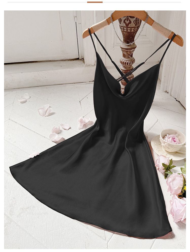 Daenerys Dress Ice Casual Breathable Silk Sexy Fashion Backless Strap Nightdress For Women_voghion.com