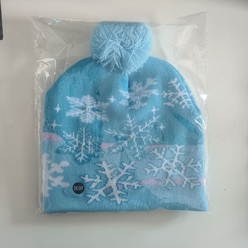 New Year Glowing Christmas With LED Colorful Flashing Lights Adult And Children Universal Warm Knitted Wool Hat_voghion.com