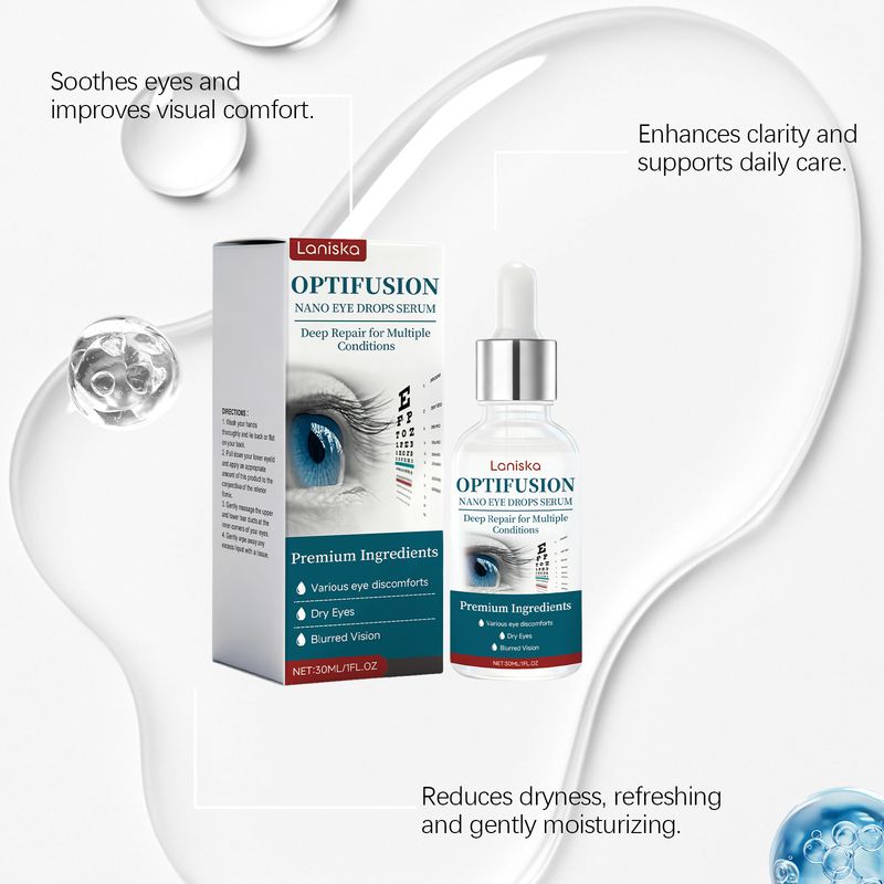 LANISKA Pflege für befeuchtete Augen, kühlende, pflanzliche, sanfte Augentropfen für die tägliche Pflege_voghion.com