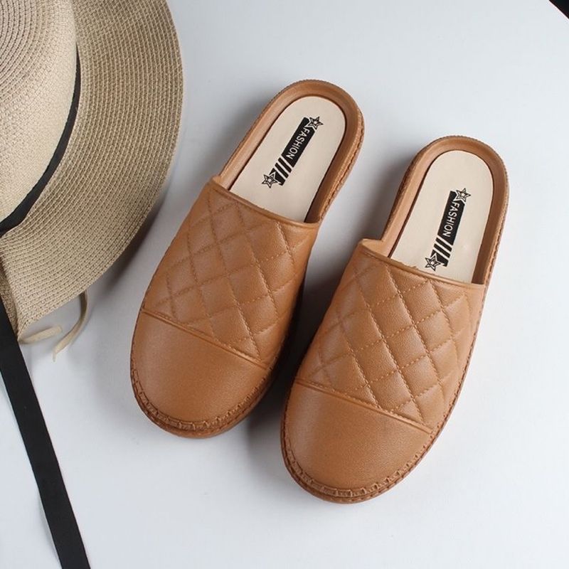 Damskie buty w nowym stylu online gwiazdy półpantofle domowe wypoczynek wodoodporne antypoślizgowe płaskie sandały_voghion.com