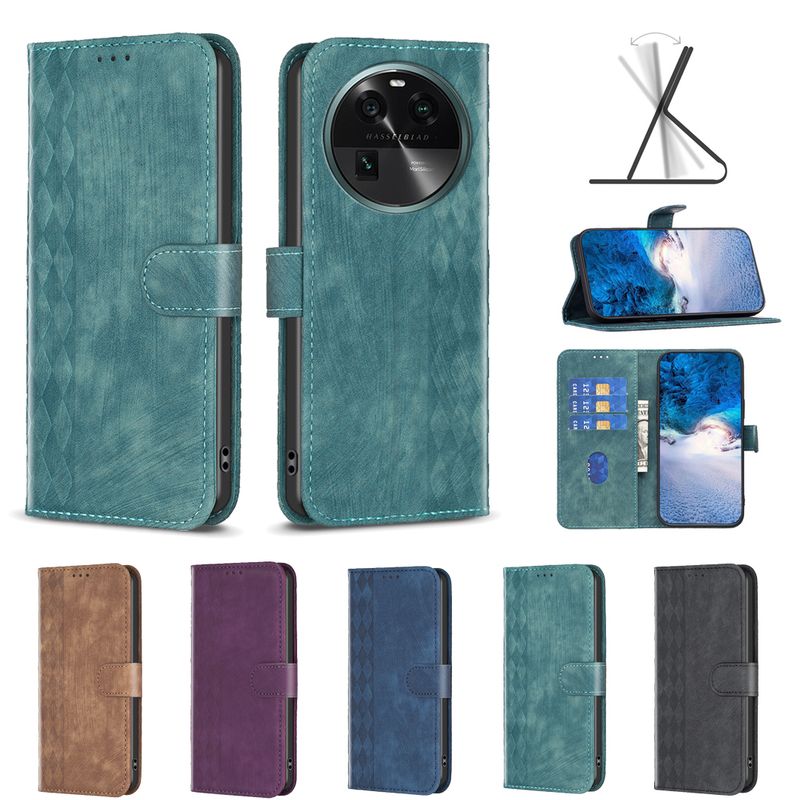 Business-Geldbörse mit Magnetschnalle, Flip-Leder für Oppo Reno 7Z A94 A54 A16 A16S A54S A55 A53S 5G A74 4G Hülle_voghion.com