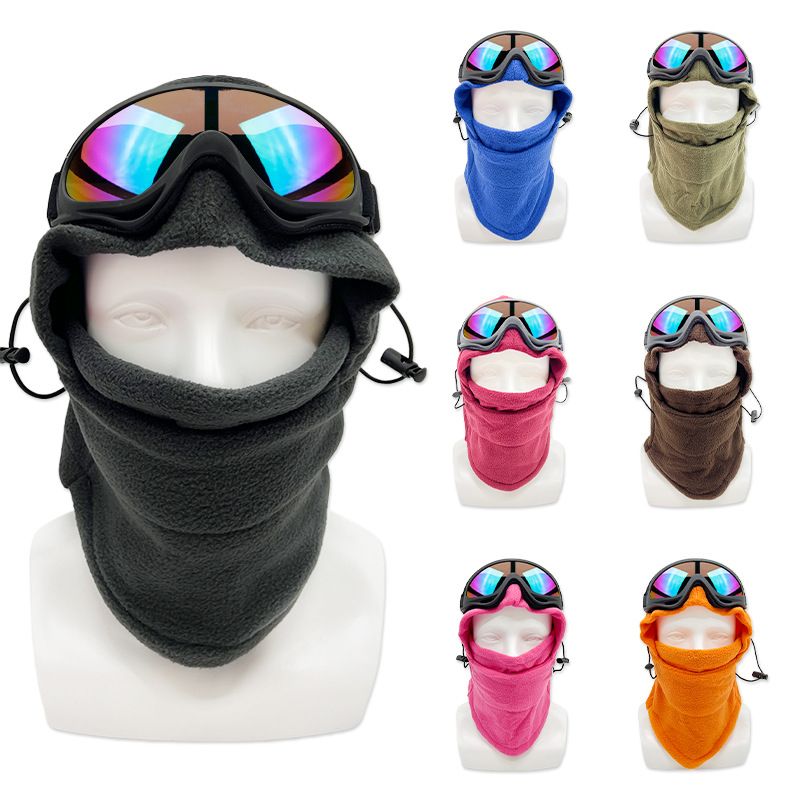 Passamontagna invernale unisex in pile – Scaldacollo termico antivento per ciclismo, per sport all'aria aperta e motociclismo_voghion.com