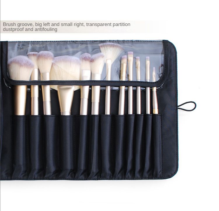 Wasserdichte Roll-Make-up-Pinseltasche aus Nylon für die Reiseorganisation_voghion.com