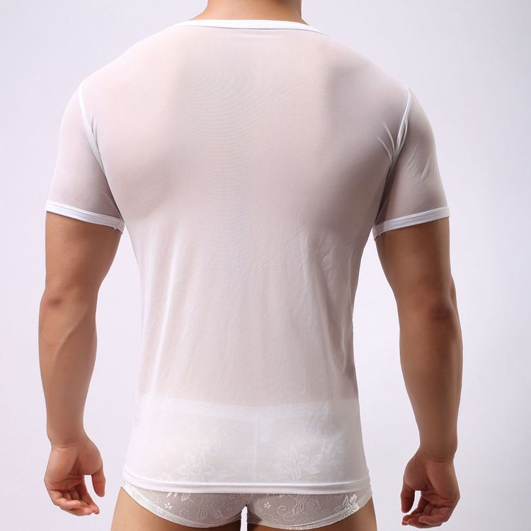 Unbeatable Quality Men's Short Sleeved Mesh T Blood German Casual Sexy Korean Version_voghion.com