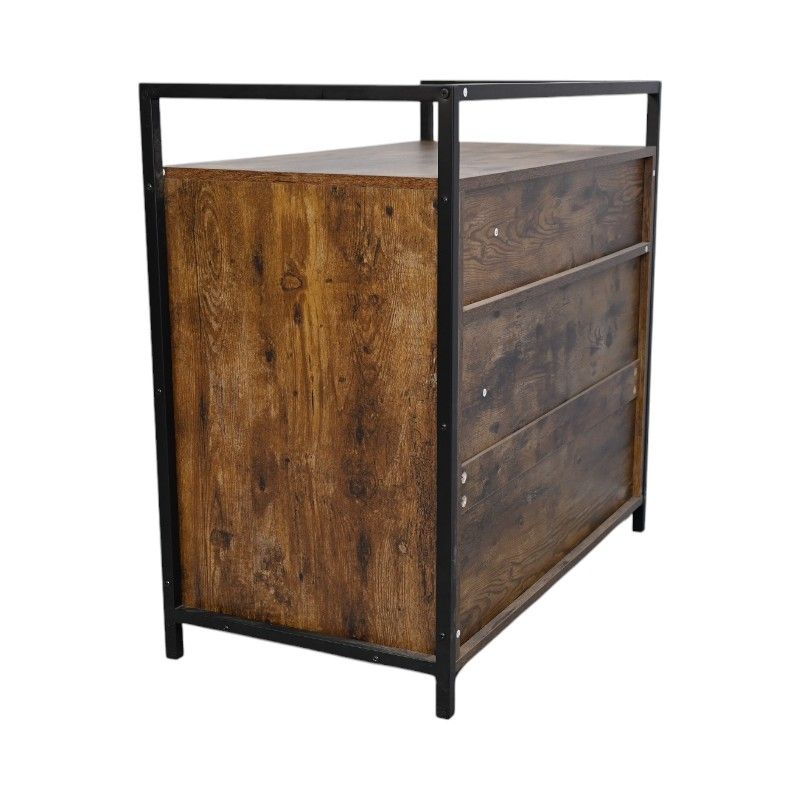 Rustic Brown Wooden Cat Litter Box Enclosure, Spacious Hidden Cat Litter Box With Scratching Mat Furniture For Bedroom, Bathroom, Living Room-31.9"x17.7"x31.4", 61 Lbs_voghion.com