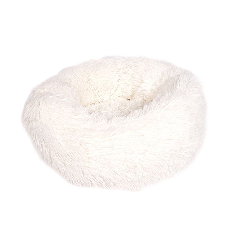 Removable And Washable Zippered Round Plush Bed All-Season Dog Cat Pet Mat_voghion.com