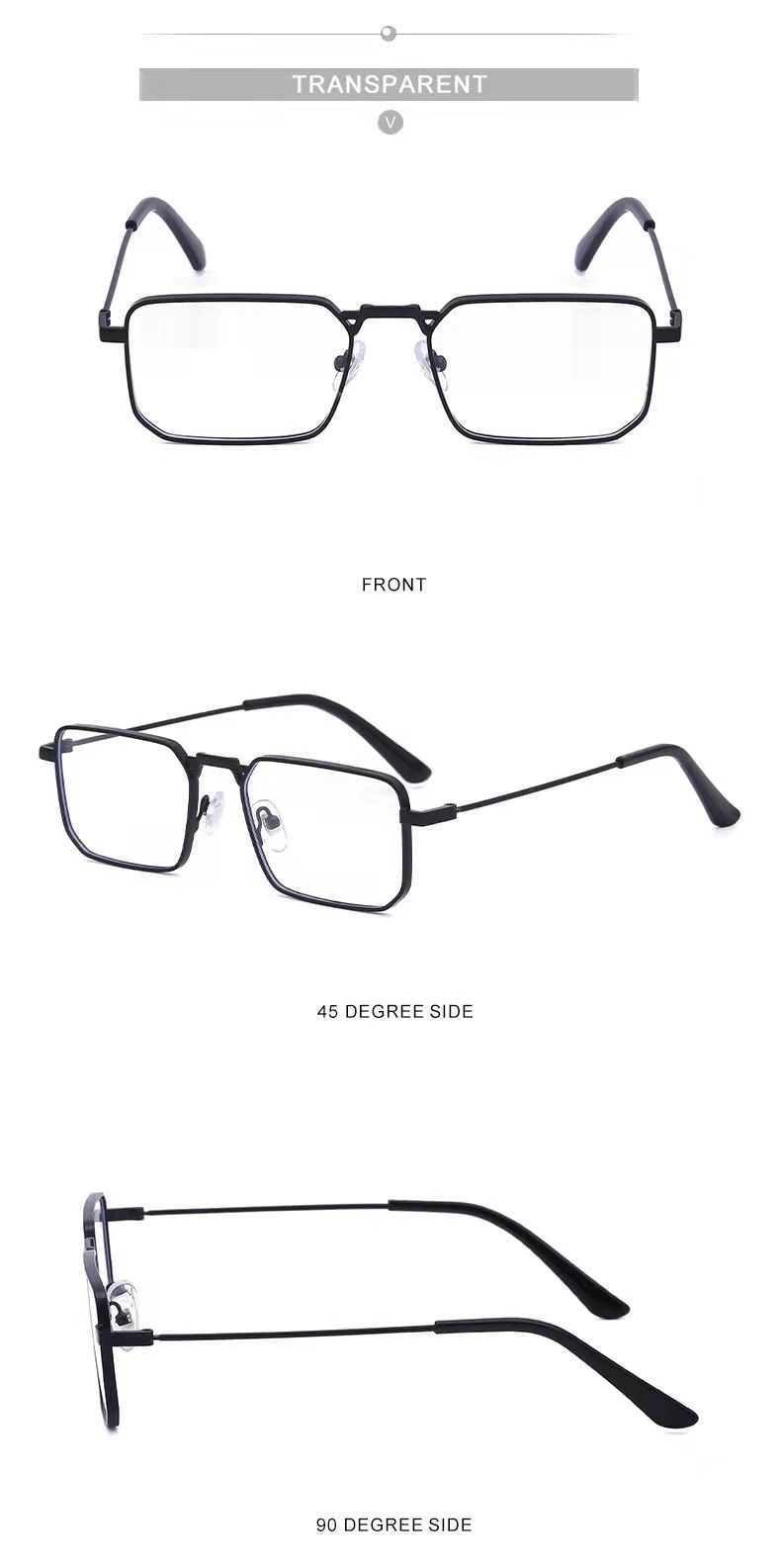 Unisex Sonnenbrille mit quadratischem Rahmen für Herren Steampunk-Sonnenbrille Damenmodetrend Sonnenbrille aus Metall_voghion.com