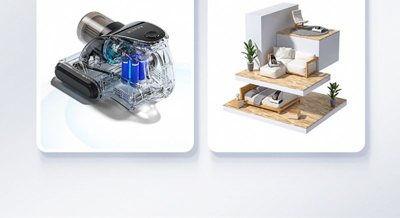 Wireless UV Sterilizer Vacuum - Strong Suction Handheld Cat Hair Mite Removal Tool_voghion.com