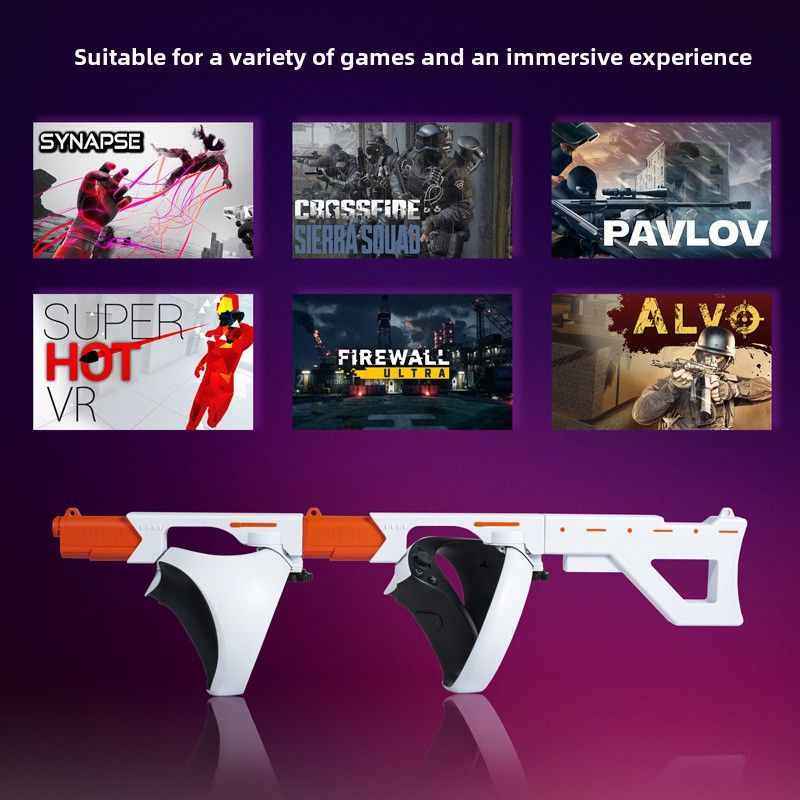 Convient pour la manette de tir PS VR2 - Compatible avec plusieurs jeux, installation magnétique, prend en charge les jeux de tir à une et deux mains_voghion.com