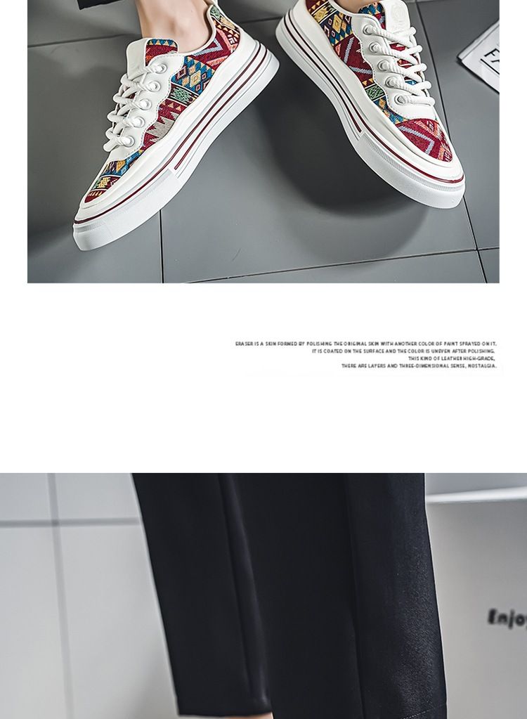 New Summer 2024 Breathable Canvas Men's Fashion Printed Student Korean Edition Trendy Casual Versatile Board Shoes Men_voghion.com