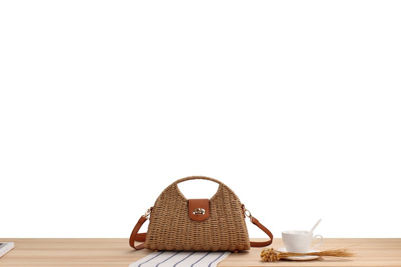 borsa strutturata per le donne borsa di paglia di design di nicchia popolare borsa a tracolla intrecciata alla moda alla moda_voghion.com