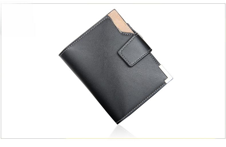 Casual Men's Wallet Multi-functional Wallet Zipper Buckle Three Fold Coin Wallet_voghion.com