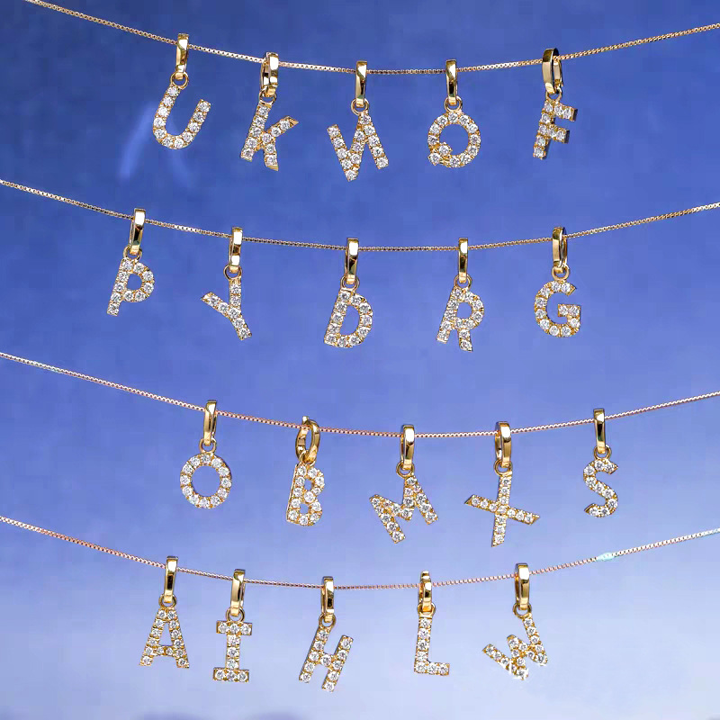 Fashion Letter Necklace DIY Jewelry Accessories Stainless Steel Female Clavicle Chain_voghion.com