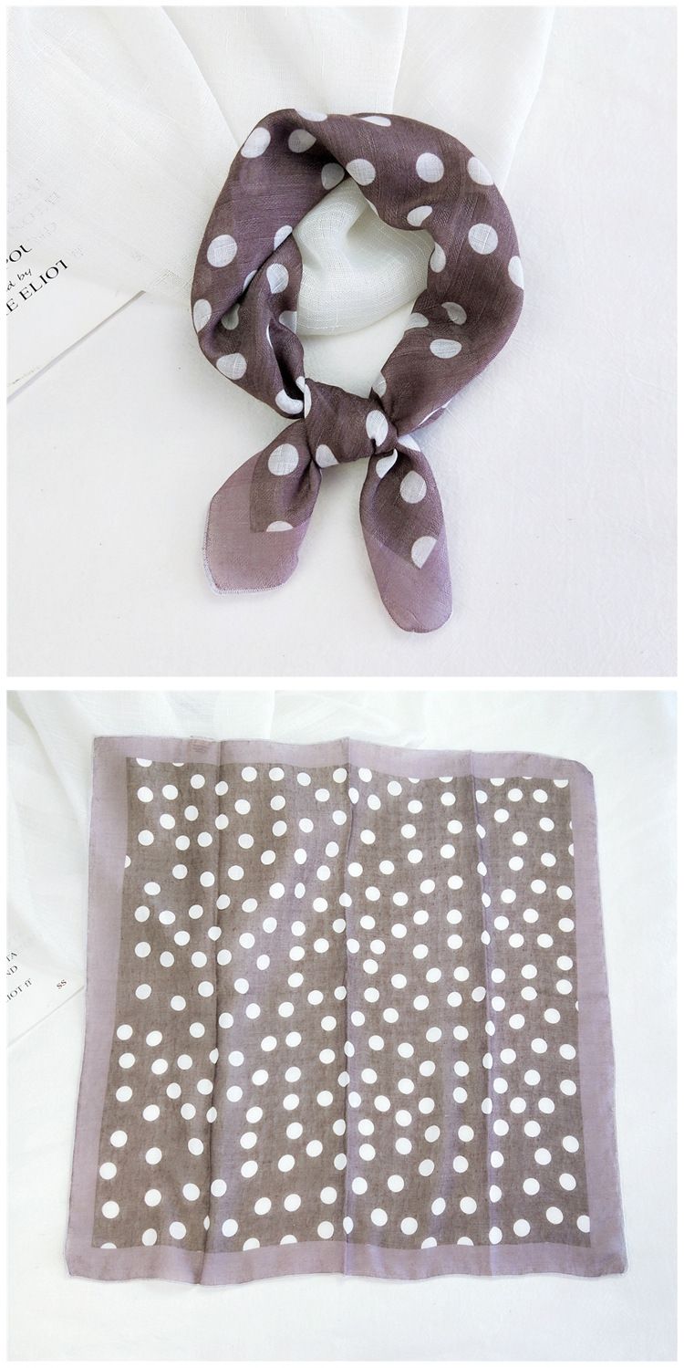 Quadratischer Schal aus Baumwollleinen – kleiner Seidenschal für Damen (koreanischer Stil, Frühling & Herbst, dünn & leicht, modisches Haarband & dekoratives Wickeltuch)_voghion.com