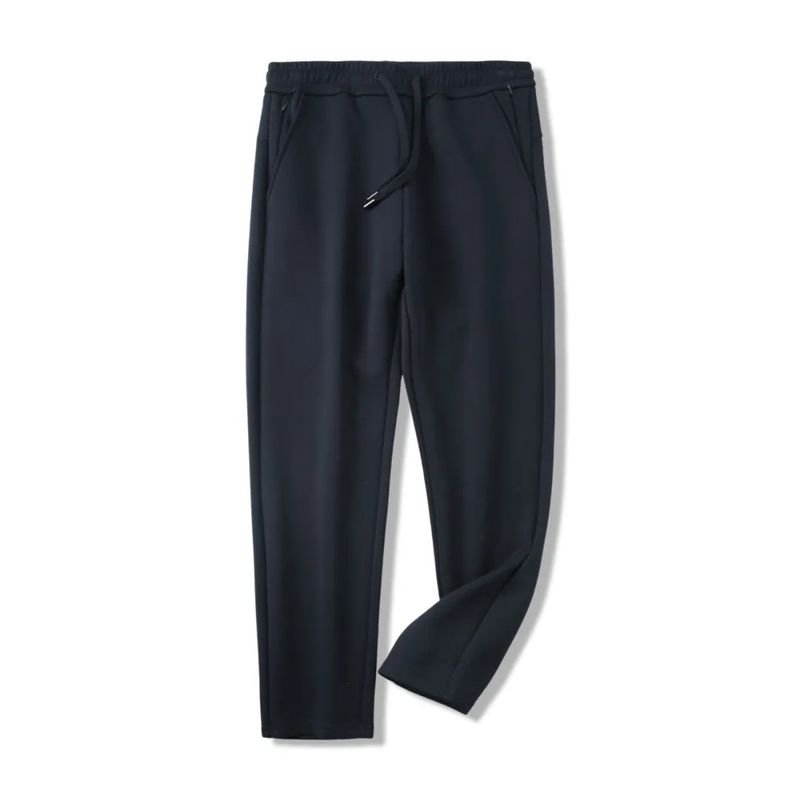 Dubbellaagse gebreide joggingbroek voor heren - Ultrazacht katoen met stretch voor sportschool en lounge (M-XXXXXL, 3 kleuren) | Windbestendig en anti-pilling_voghion.com