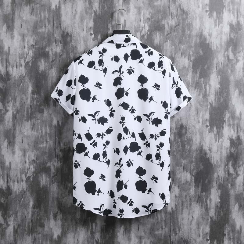 Sommer Neue Gedruckt Hemd Zwei Stück Jugend Casual Mode Herren Set_voghion.com