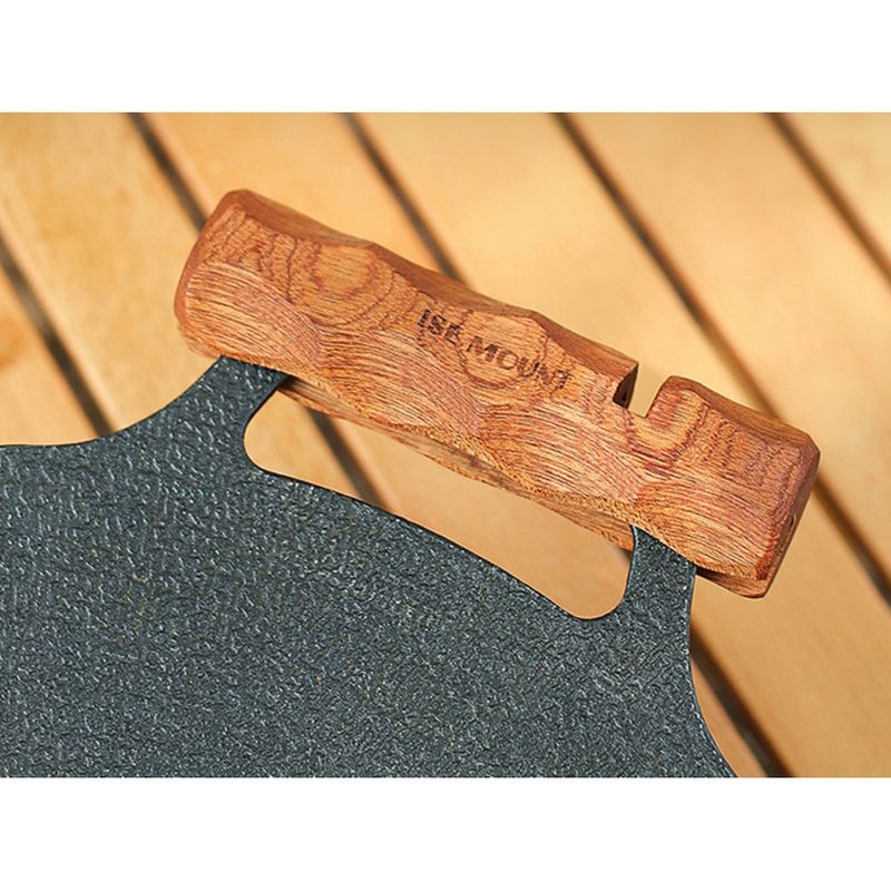 Support de plaque de cuisson multifonctionnel Shabili pour camping en plein air avec poignée en bois, poignée isolante et résistante à la chaleur_voghion.com