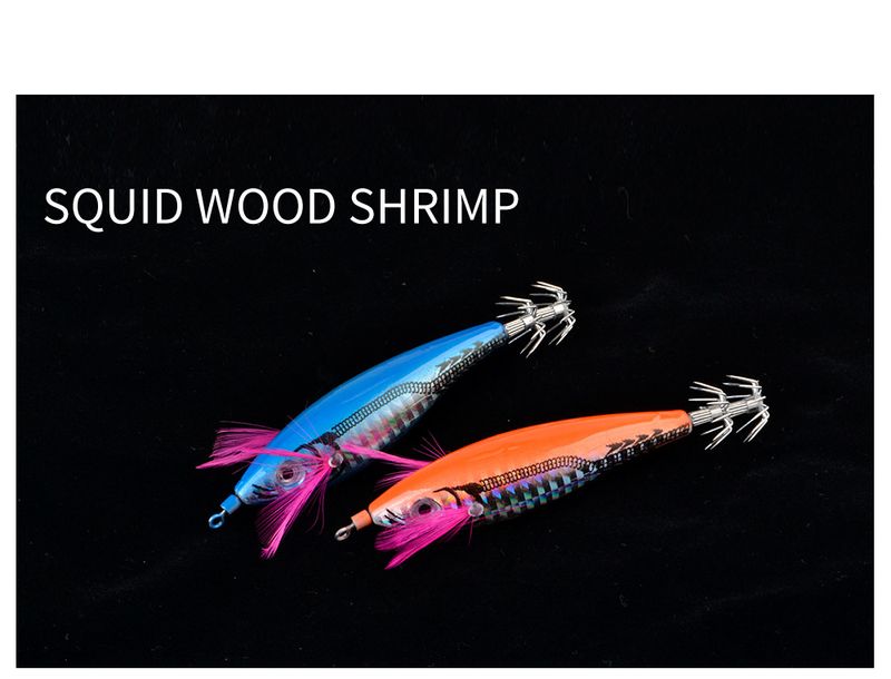 FISHKING Esca artificiale per gamberetti con amo avvolto in legno, pancia rotonda, 7 cm, 11,5 g_voghion.com