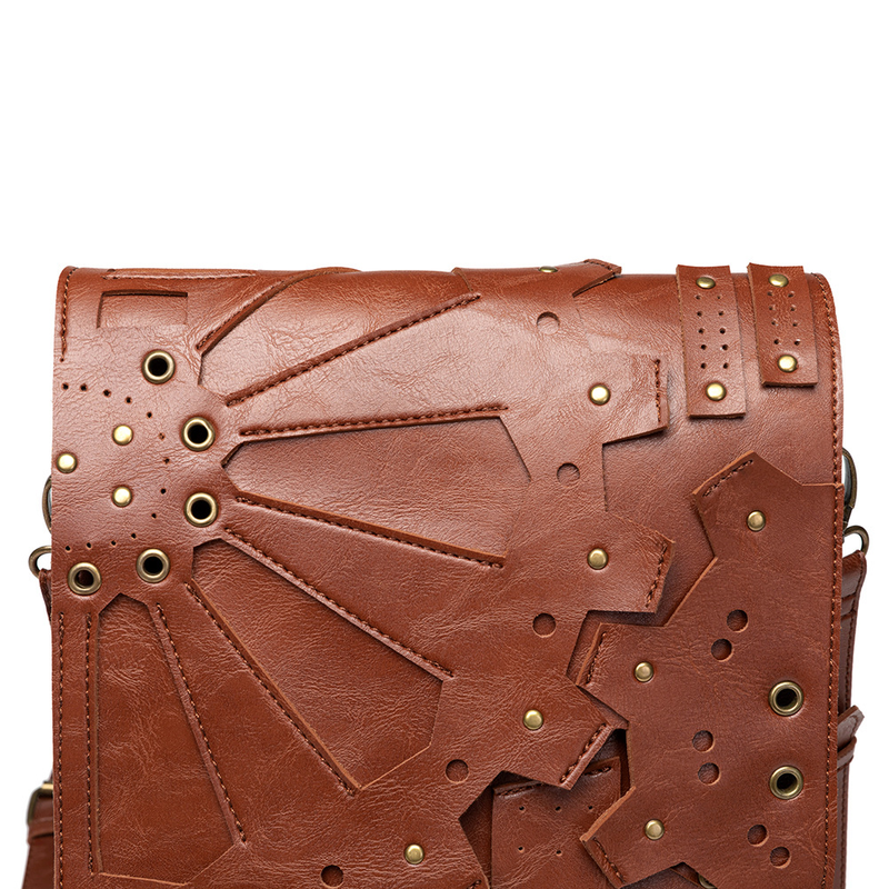 Steampunk Retro Gear Backpack Women's Schoolbag Shoulder Crossbody Bag_voghion.com