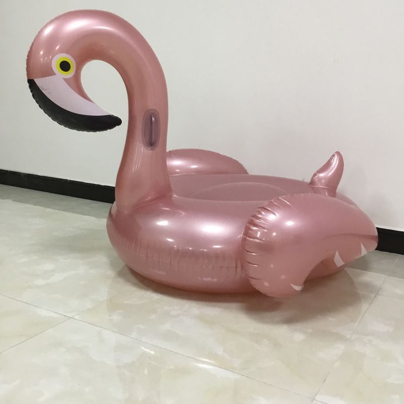 Aufblasbarer Flamingo-Pool-Schwimmring – Riesige 190 cm große Roségold-Liege für Erwachsene, hochwertiges, verdicktes Design_voghion.com
