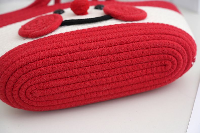Borsa a mano in corda di cotone con motivo a cartoni animati, borsa ..._voghion.com