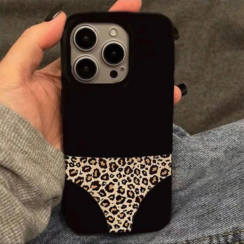 Unschlagbare Qualität Kreative Leopard Print Parodie Stilvolle Mobile Feilin Shell Für IPhone 15pro/14promax/13/14plus Telefon Iphone 12mini Harte_voghion.com