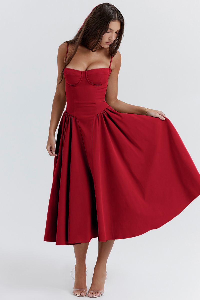 Gonna Nuova Gonna Lunga Francese Retro Stile Palazzo Dopamina Indossare Abito Con Bretelle Per Le Donne_voghion.com