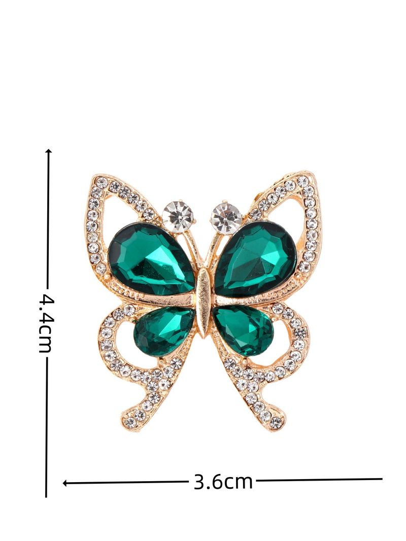 1 Stück Temperament Retro High-End-Brust High-End-Kristall-Schmetterlingsbrosche, Trend-Pin_voghion.com