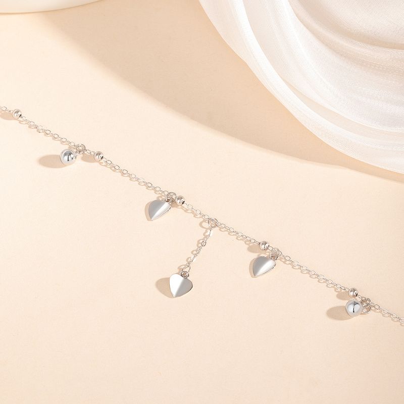 Cavigliera in argento puro da donna, semplice, elegante, sexy, con nappa, a forma di cuore, gioiello da fata, regalo per la migliore amica_voghion.com