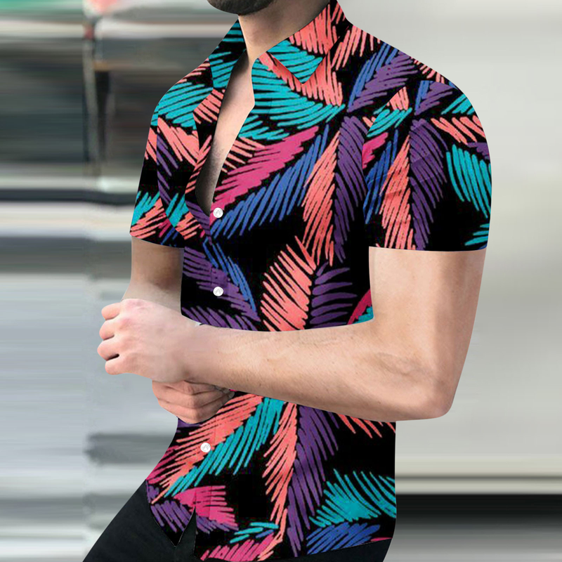 Poletna nova moška majica s kratkimi rokavi s 3D digitalnim tiskom in večjo velikostjo za prosti čas_voghion.com