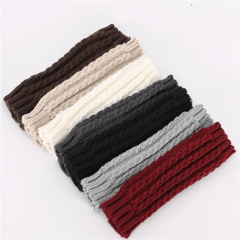 Fried Dough Twists Wrist Gloves Autumn Winter New Knitted Wool Warm Men And Women's Short Skiing Open Finger Sleeve_voghion.com